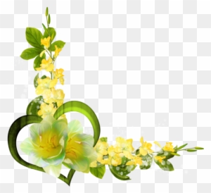 Corners, Corners, Borders - Corner Yellow Flower Borders Png