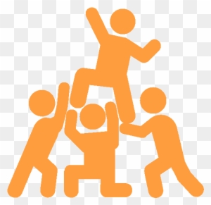 Teamspirit - Team Building Clip Art Orange