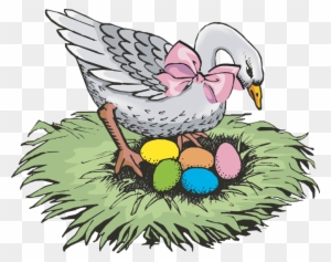 Owl Nest Clipart - Duck On Eggs Clipart