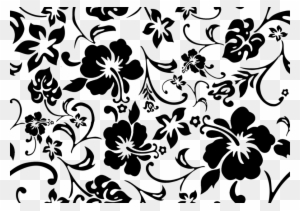 Hibiscus Tiled Background By Pints1ze - Cute Black And White Tumblr Background Patterns