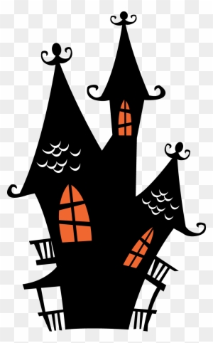 Halloween Spooky House Clip Art - Haunted House Cliparts