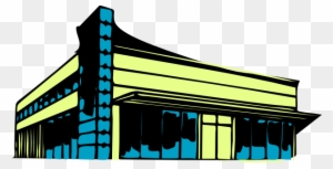 Yellow Blue Building Svg Clip Arts 600 X 306 Px - Commercial Real Estate Clip Art