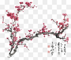 Ume Blossom Clipart Transparent - Plum Blossom Chinese Painting