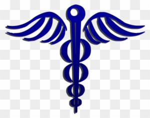 Blue Caduceus Medical Symbol - Caduceus As A Symbol Of Medicine