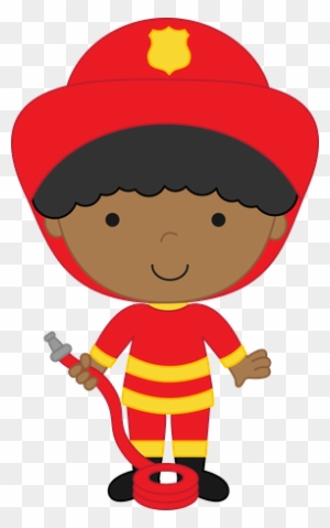 Profissões - Minus - Firefighter Girl Clipart