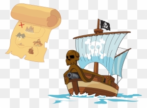 Treasure Island Piracy Treasure Map - Pirate Treasure Vector Png