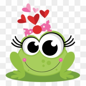 Frog In Love Svg Scrapbook Cut File Cute Clipart Files - Cute Girl Frog Cartoon