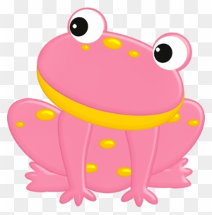 Pink Frog Clipart - Cute Pink Frog