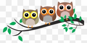 Big Image - Owl On A Branch Clipart