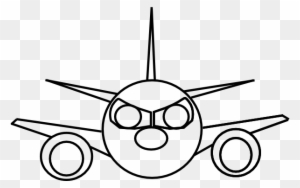 Airplane Clip Art At Clker - Cartoon Plane Front View