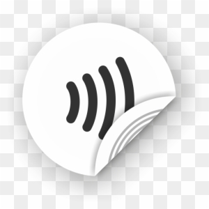 Picture Of Nfc Sticker 50mm With Wave, - Near-field Communication