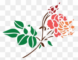 Free Clipart Of A Stem Of Roses - Portable Network Graphics