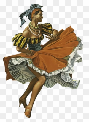 Vintage Caribbean Dancing Woman - Woman Png Vintage