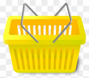 Shopping Cart Yellow - Vector Shopping Basket Png