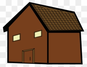 Cottage Clipart Simple House - Brown House Clip Art