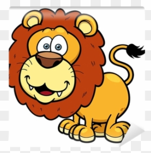 Fotomural Ilustración Vectorial De Dibujos Animados - Largest Cat In The Zoo! Lions Coloring Book