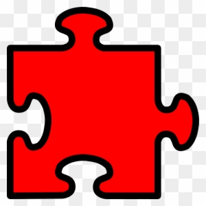 Puzzle Piece Clip Art At Clker Com Vector Clip Art - Autism Red Puzzle Piece
