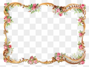 Antique Frame Border Png - Flower Frame Border