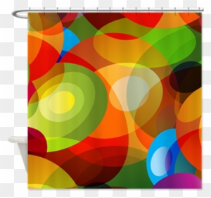 Retro 60s Abstract Shower Curtain - Retro 60s Abstract Shower Curtain