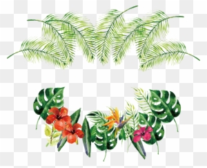 Flower Euclidean Vector Rose Icon - Tropical Leaves Watercolor Png
