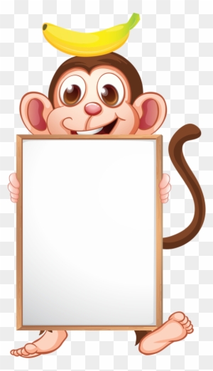 Monkey Craftsclip Art Schoolborder - Name Tag Template Animals - Free  Transparent PNG Clipart Images Download