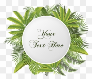 Tropical Floral Flower With Your Text Vector Png, Tropical, - New Year 2012 Greeting Cards