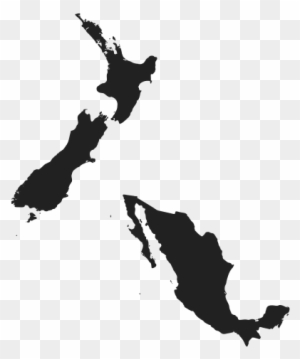 February - New Zealand World Map