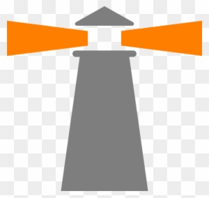 Lighthouse Grey-orange Clip Art At Clker - Public Security
