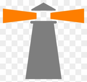 Lighthouse Grey-orange Clip Art At Clker - Public Security
