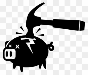 Piggy Bank Broken Hammer Comments - Broken Piggy Bank Icon