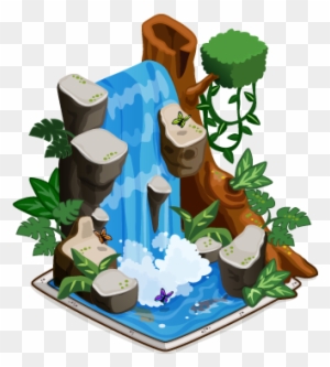 Paradise Waterfall - Waterfall Clipart Png