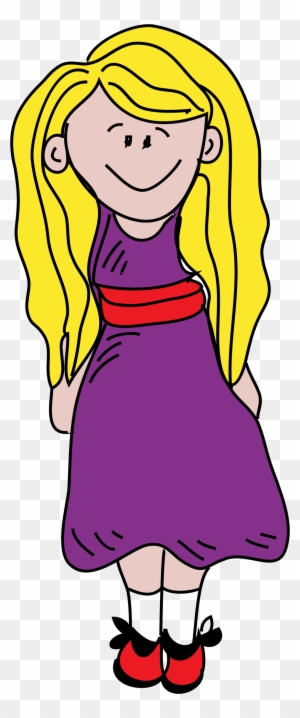 Girl - Blonde Girl Clipart