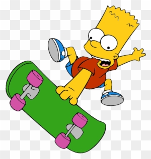 Simpson Clip Art - Bart Simpson Skate Png