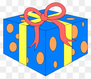 Blue Birthday Present Clip Art - Opening Birthday Present Gif