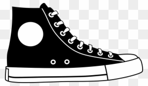 Black Hightop Shoe Clip Art At Clker 