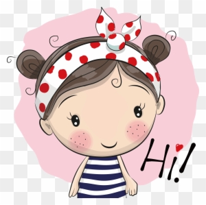 Girl Cartoon Illustration - Cute Cartoon Girl - Free Transparent PNG  Clipart Images Download