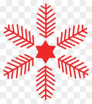 Red Snowflake Clipart - Snowflake Christmas Clipart Red