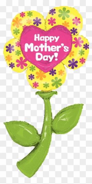 60" Giant Happy Mother's Day Flower Balloon - Happy Mothers Day Flower