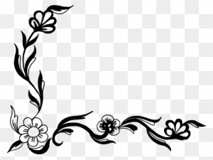 Floral Corner Accent - Vintage Floral Corner Border - Free Transparent