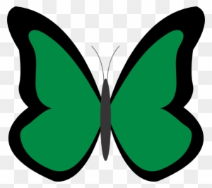 Butterfly Spring Clipart - Dark Green Butterfly Clipart