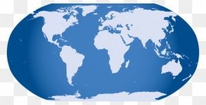 Ingenious Inspiration Ideas World Map Clipart Blue - Blue Map Of The World
