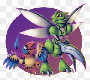scyther and archen by