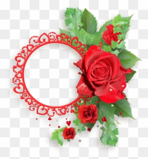 Red Roses Frames - Flowers Monogram Frame Tote Bag, Adult Unisex, Natural