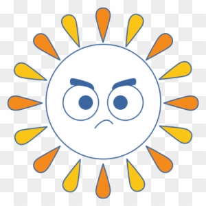 Summer Sun Angry Kawaii Character - Today Weather In Myanmar