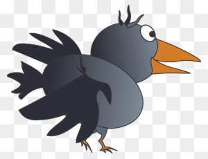 Cartoon Crow 1, Buy Clip Art - Figura De Um Corvo