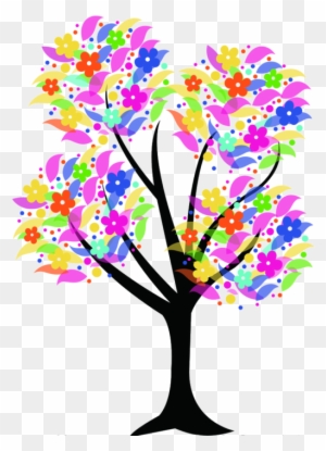 Tree Drawing With Color Png