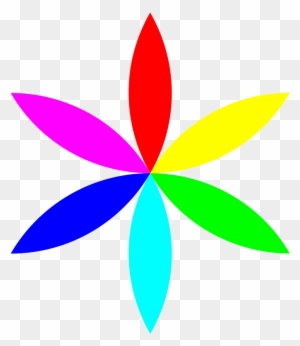 6 Football Petal Flower Clipart - Flower Clip Art Colorful
