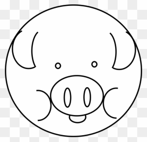 Pig Clip Art Black And White - Pig Icon