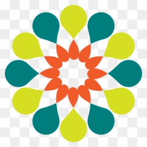 Abstract Clipart Teal Flower - Abstract Clipart