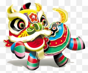 Vector Ilration Of Lion Dance For Chinese New Year - Portable Network Graphics